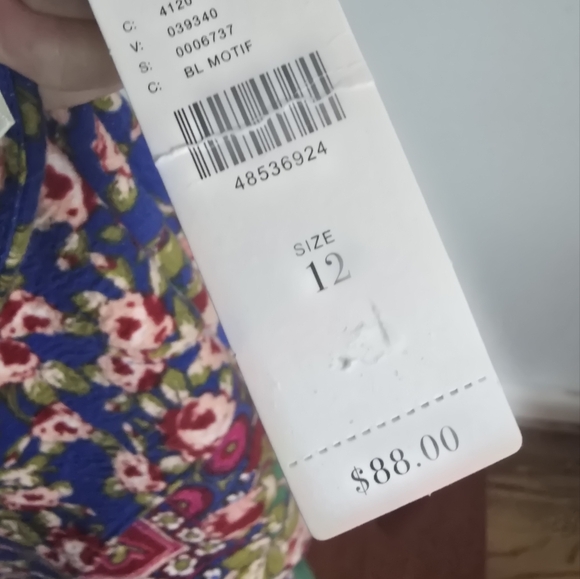 Anthropologie New Maeve Sheffield Colorful Floral Stretch Pencil Skirt Size 12 - Picture 10 of 13